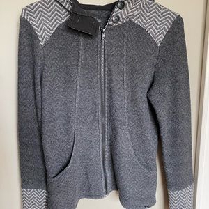 Prana wool zip sweater coat.